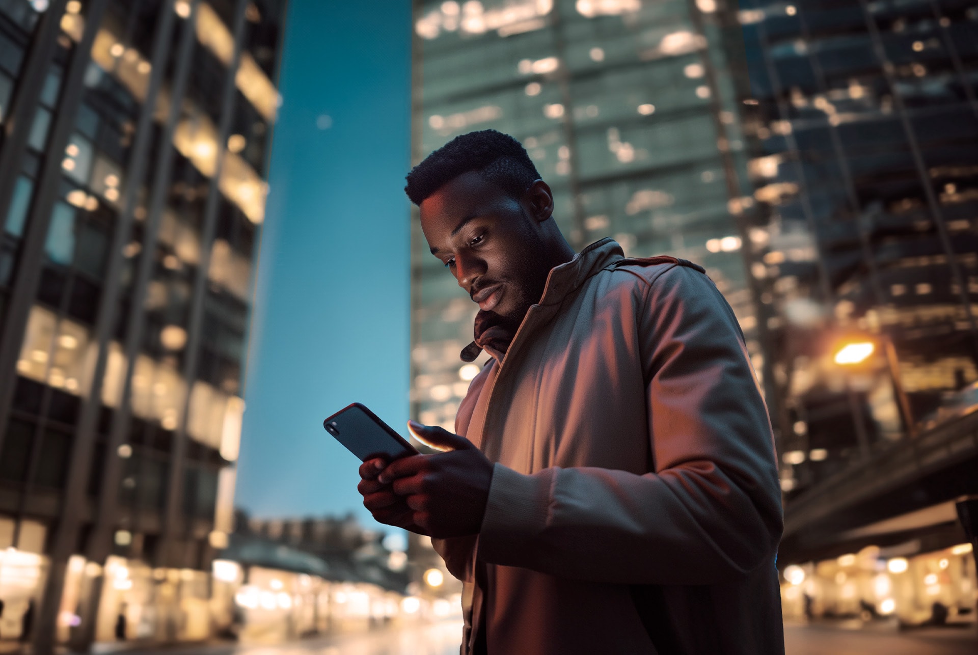 Man using My CUPRA app on his phone to connect with the CUPRA Formentor.